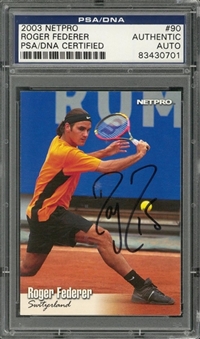 2003 NetPro #90 Roger Federer Signed Card – PSA/DNA Authentic